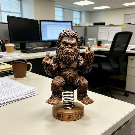 🐾😮Bigfoot “Zero F*cks Given” Bobblehead