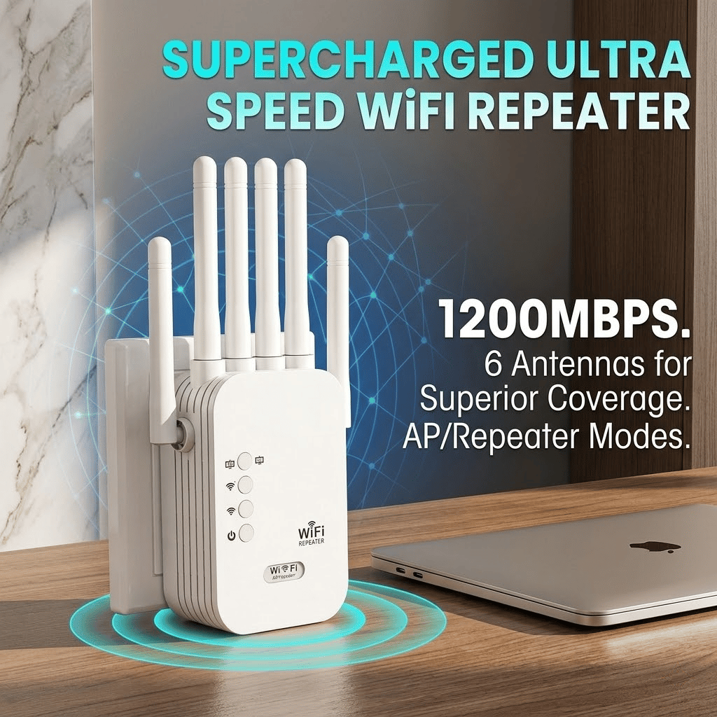 🔥LAST DAY 60% OFF -The Velocity Prime: 1200Mbps Ultra-Speed WiFi Repeater